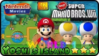 Newer Super Mario Bros Wii - (Yoshi's Island) Complete World 1