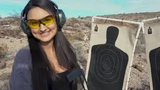 Eliza Ibarra use m416 Amateur at a military training ground