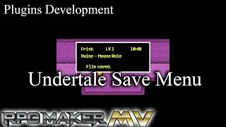 Undertale Save Menu - RPG MAKER MV