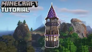 Minecraft - Amethyst Tower Tutorial (How to Build)