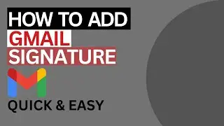 HOW TO ADD SIGNATURE IN GMAIL - Gmail Signature With Image