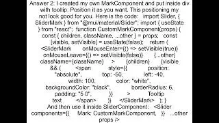 add tooltip for material-ui slider