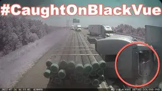 Dash Cam Captures Dramatic Truck Crash, Kid Hanging From The Cabin 