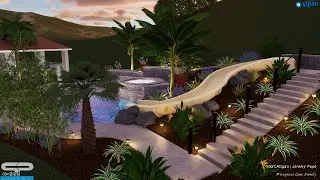 Exotic Swimming Pool & Spa Layout & Design | Elegant | Stylish | Relaxing | Fun | Wiregrass Lane Fam