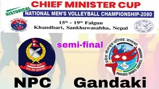 Gandaki vs NPC semi-final volleyball game/मुख्यमन्त्रि कप २०८०