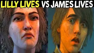 LILLY LIVES PATH Vs. JAMES LIVES PATH - All Outcomes Choices- The Walking Dead Season 4 Episode 4