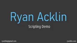Scripting Demo 2020