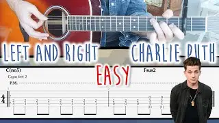 Left and Right (Charlie Puth) | EASY Guitar Tutorial with Tabs and Chords