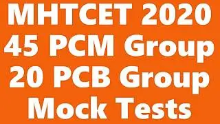 MHTCET 2024 Free Mock Tests | 45 PCM Free Mock Tests | 20 PCB Free Mock Tests 