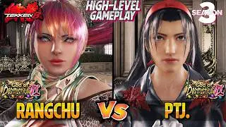 Tekken 8 Season 3 – PTJ (Jun Kazama) vs RANGCHU (Kunimitsu) – High Level Gameplay (REMATCH)