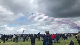Red Arrows, Royal Air Force - Airshow 2022 at the military air force base in Karup, Denmark