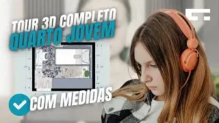 Um quarto de menina super estiloso, com planta baixa e medidas!