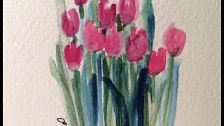 Рисуем весенний букет тюльпанов ОНЛАЙН МАСТЕР-КЛАСС / Маниф ТВ