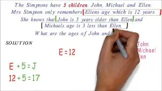😊Solving word problems in Algebra (math test)😊