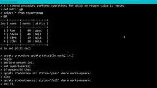 Stored Procedure in MySQL