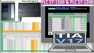 PLC S7-1500 connect with PLC S7-1200 via Modbus TCP/IP full tutorial