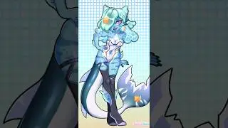 create a shark girl with me 🦈🐟🌊. #digitalart #artist #art #shark #vtuber #kpop