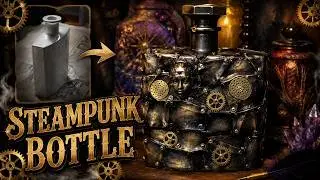 Steampunk Bottle Tutorial - Altered Art Tutorial - Decorated Bottle