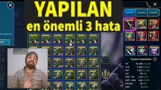ASLA YAPILMAMASI GEREKEN 3 ÖNEMLİ KONU | RAID: Shadow Legends Türkçe