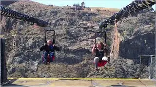 71 Year Old Rides America's Highest Zipline: Dad Rides the Cloudscraper
