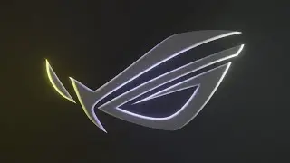 Asus Rog Lightning Logo In Blender.
