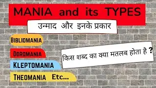 Basic Concept of Mania | Types of Mania || Basic Idea
