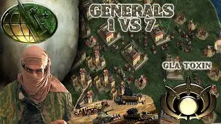 Command Conquer Generals Zero Hour Gla Toxin Generals 1 vs 7 Hard Generals (WoodLand Siege 2)
