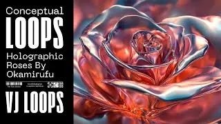 Conceptual Vj Loops Holographic Roses + 15 Versatile 4k Videos For Audio Visual Installation