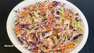 How To Make Coleslaw// Homemade Coleslaw Recipe// Masof's Kitchen