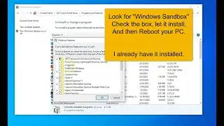 Install Windows Sandbox VM for Testing - Free Virtual Machine