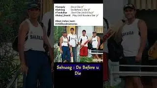 Attitude Ganguly Sehwag Tendulkar Dravid #cricket #players