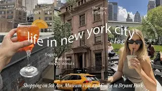 New York Vlog 🚖 Shopping on 5th Ave, New Tiffany's store, Museum visit, Sunny coffee in Bryant Park