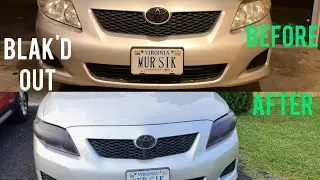 How To Tint Your Headlights and Blackout Your Emblems #diy #tint #plastidip #youtube