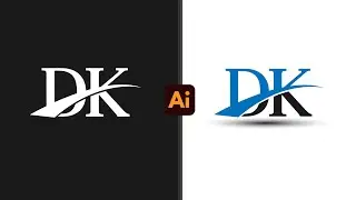 DK Letter Logo Design Use The Pen Tool And Adobeillustrator Logo Design #tutorials #Graphics-Actor