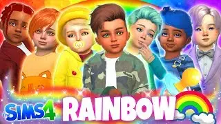🌈RAINBOW BABY BOYS!!!😍 - Sims 4 CAS Challenge!