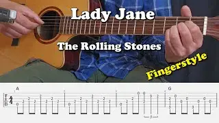 Lady Jane - The Rolling Stones - Fingerstyle Guitar Lesson I Tabs and Chords