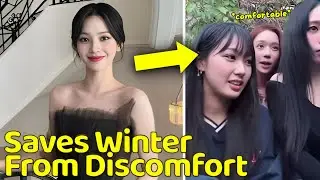 Karina aespa Saves winter from a wardrobe malfunction while doing a Live Streaming