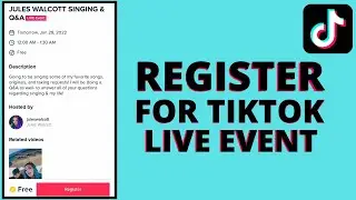 How to register for tiktok live event
