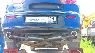 NEX® Mitsubishi Lancer X 2007+.ЭКСКЛЮЗИВ. Глушитель раздвоенный/насадки Ø89 мм. Под любую накладку