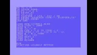 Leibniz's Notation on a Commodore 64 Used to Calculate PI