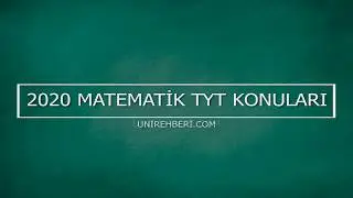 2020 TYT Matematik Konuları ve Soru Dağılımları (ÖSYM - MEB)