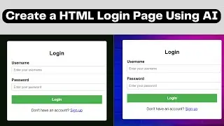 How to Create Login Form In HTML and CSS | Make Login Page Using AI