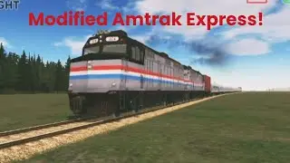 Modified Amtrak Express in Train & Rail Yard Simulator!