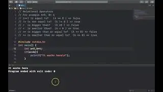 C Programming Language: Relational Operators