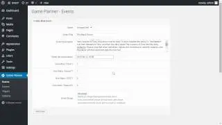 Game Planner - Create an Event