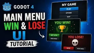 How to Make a Main Menu, Win & Lose UI in Godot 4 | Beginner Tutorial