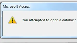 You attempted to open a database that is already opened by user 'Admin'