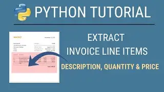 Python - Extract Line Items from Invoice | Tamil | iCoding