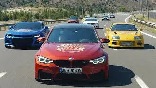 20 SPORTS CARS ON HIGHWAY | RHINORUNRALLY TURKEY