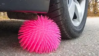 Crushing Crunchy & Soft Things by Car! EXPERIMENT CAR VS SLIME SPIKE TOY